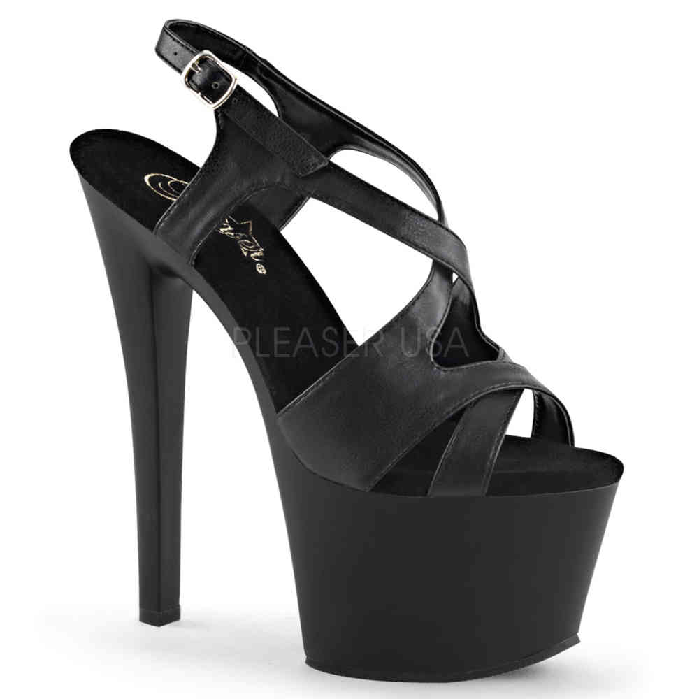 Pleaser - SKY-330 Knöchelriemen-Sandale, Poledance Schuhe - Pole dance schuhe - Schwarz